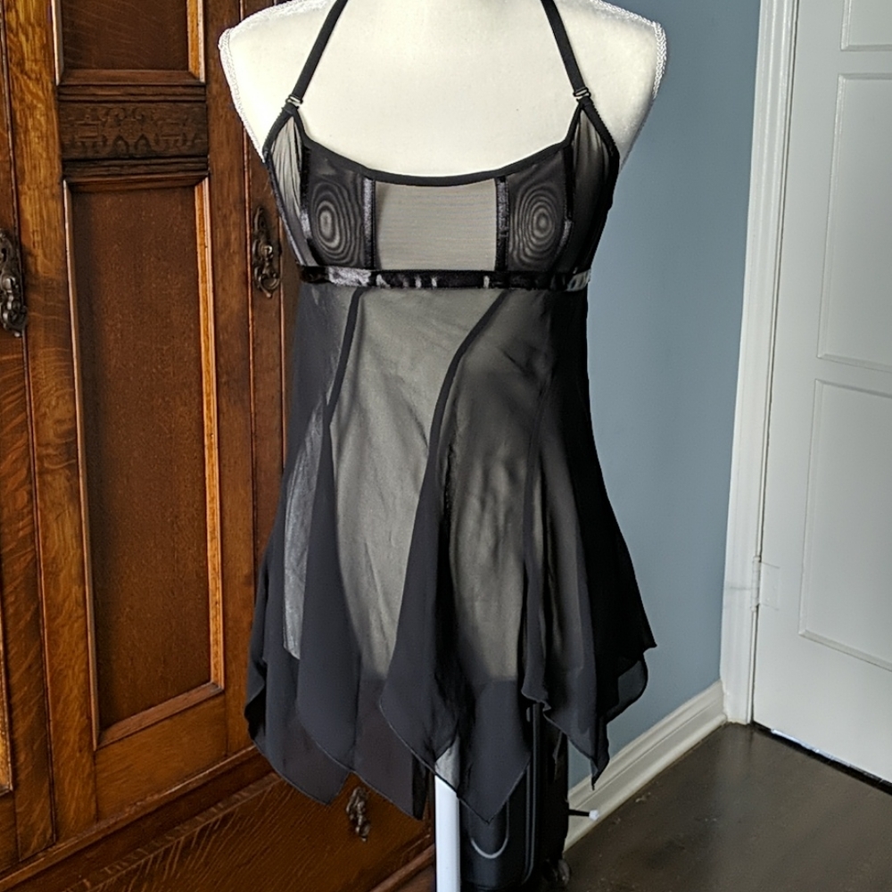 Victoria's Secret Black Sheer Chemise